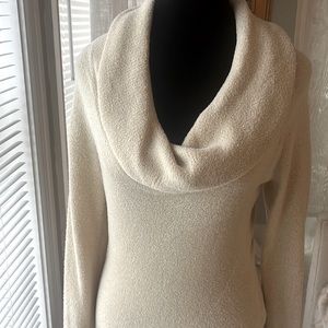 Beautiful cream & gold cowl neck